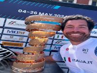 Matteo Stefanini, un calcinaiolo al Giro-E nella tappa Massa-Lucca
