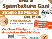 Sabato 23 Marzo sarà inaugurata l’Area di Sgambatura Cani a Calcinaia