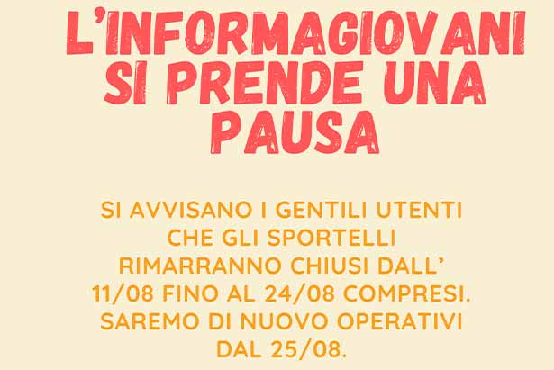 Pausa estiva informagiovani