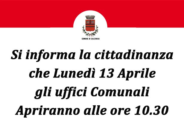 Lunedì 13 aprile chiusura uffici