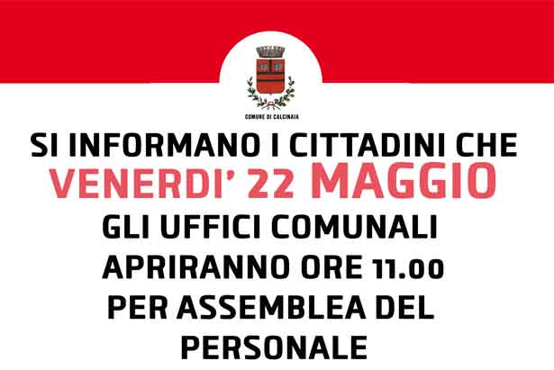 assemblea del personale 22 maggio