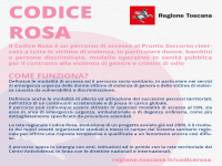 La Regione Toscana attiva il Codice Rosa